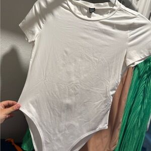 White Short Sleeve Bodysuit